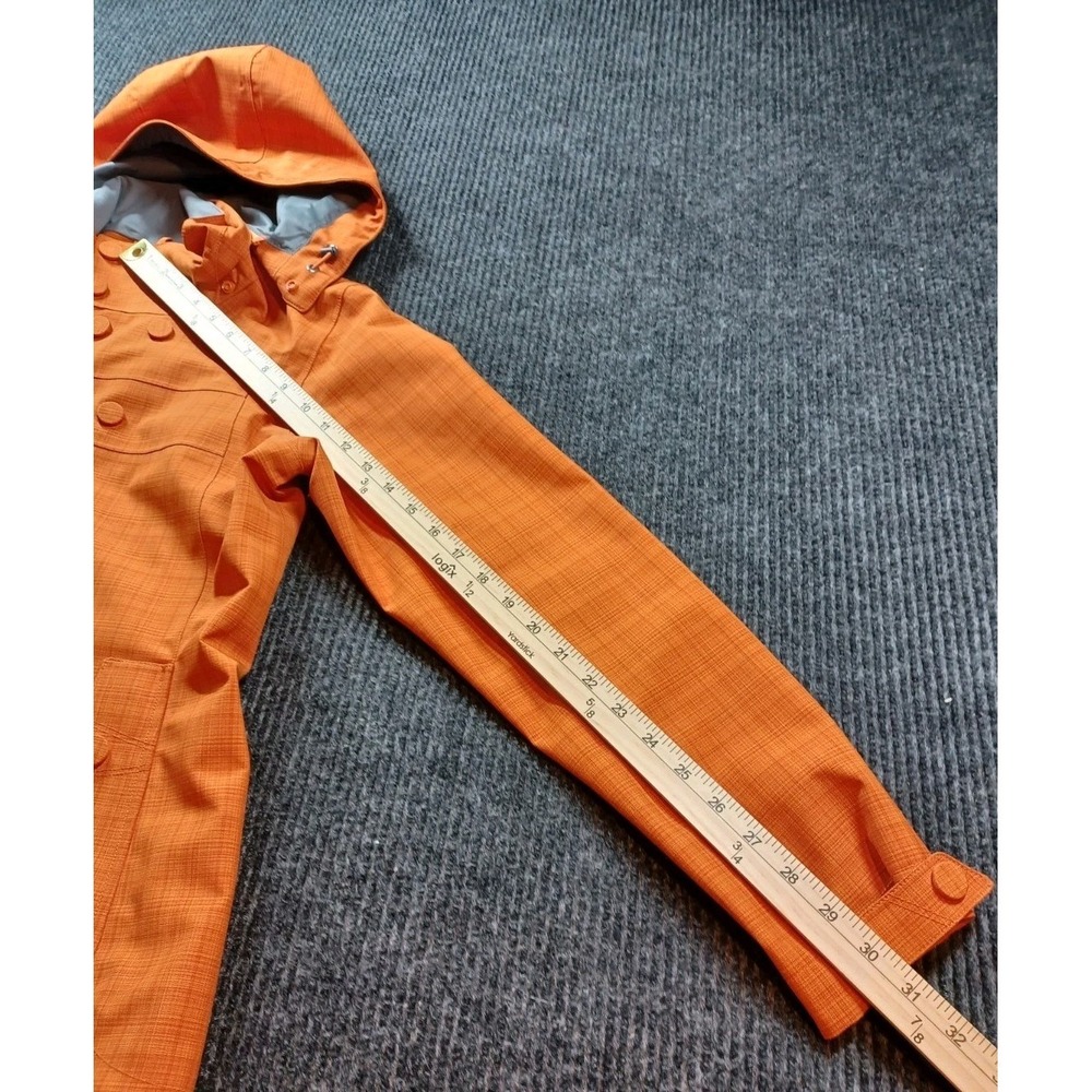 REI MADRONA Orange‎ Plaid Waterproof  Hooded Jacket Women's S - Picture 12 of 13
